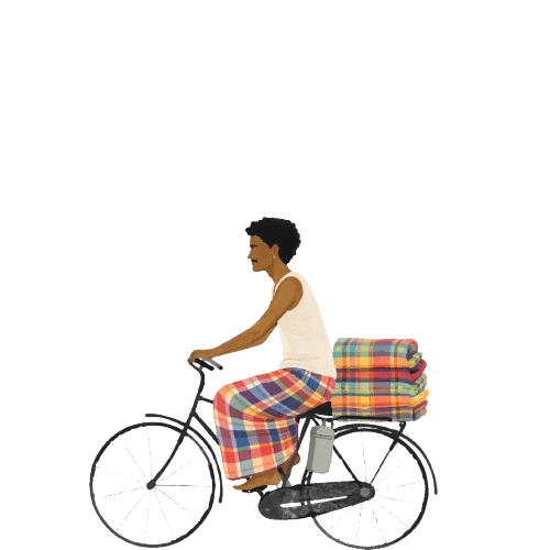 Handloom cycle illustration